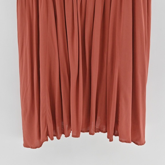 TORRID Dress Size 4X Challis Rust Embroidered Smocked Waist Flutter Short Sleeve - Picture 4 of 13